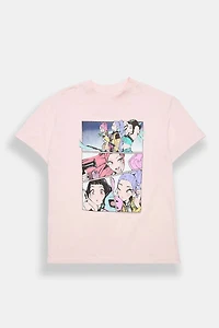 KPop Demon Hunters Huntr/x Panel Graphic Boyfriend Tee