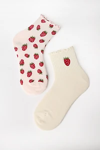 Chaussettes brodés coupe garçonne paquet de 2