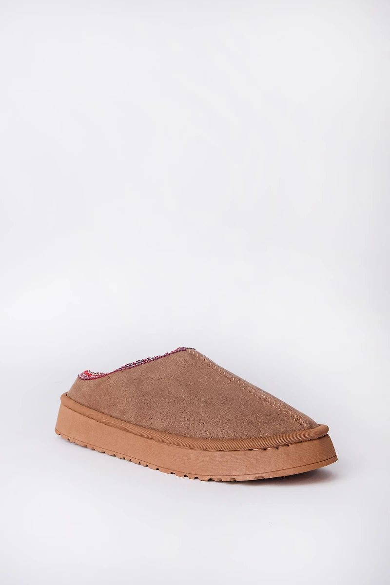 Faux Suede Slippers