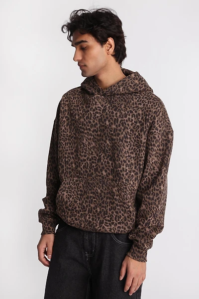 Chandail à capuche motif léopard North Western
