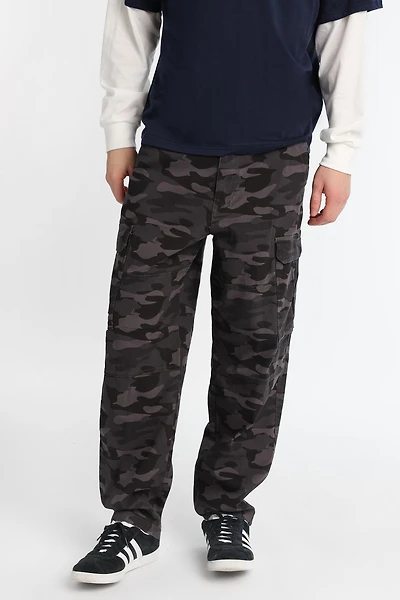 Tree Camouflage Baggy Skater Cargo Twill Pants