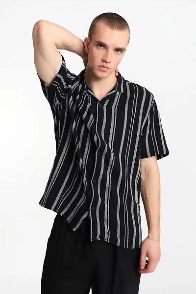 Chemise en cotton gauze à rayures