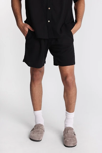 Linen-Blend 7" Shorts