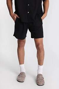 Linen-Blend 7" Shorts