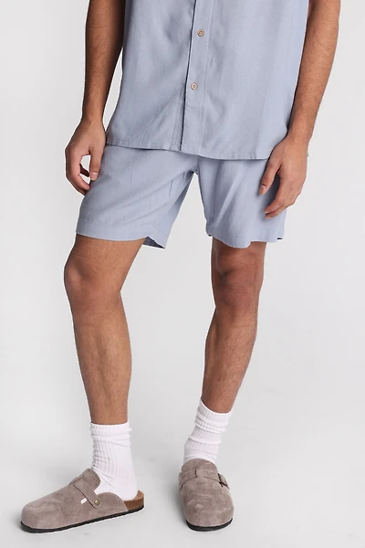 Shorts en lin mélangé 7 pos