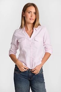 Cotton Long Sleeve Button-Up Oxford Shirt