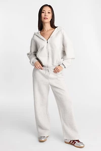 Fleece Wide Leg Drawstring Sweatpants