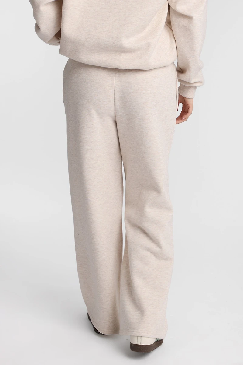 Fleece Wide Leg Drawstring Sweatpants