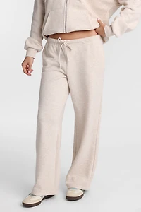 Pantalon en molleton à jambe large mélange de coton