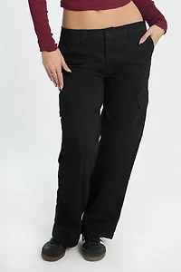 High Rise Baggy Cargo Twill Pants