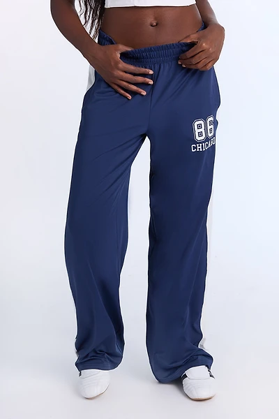 Tricot Wide Leg Track Pants