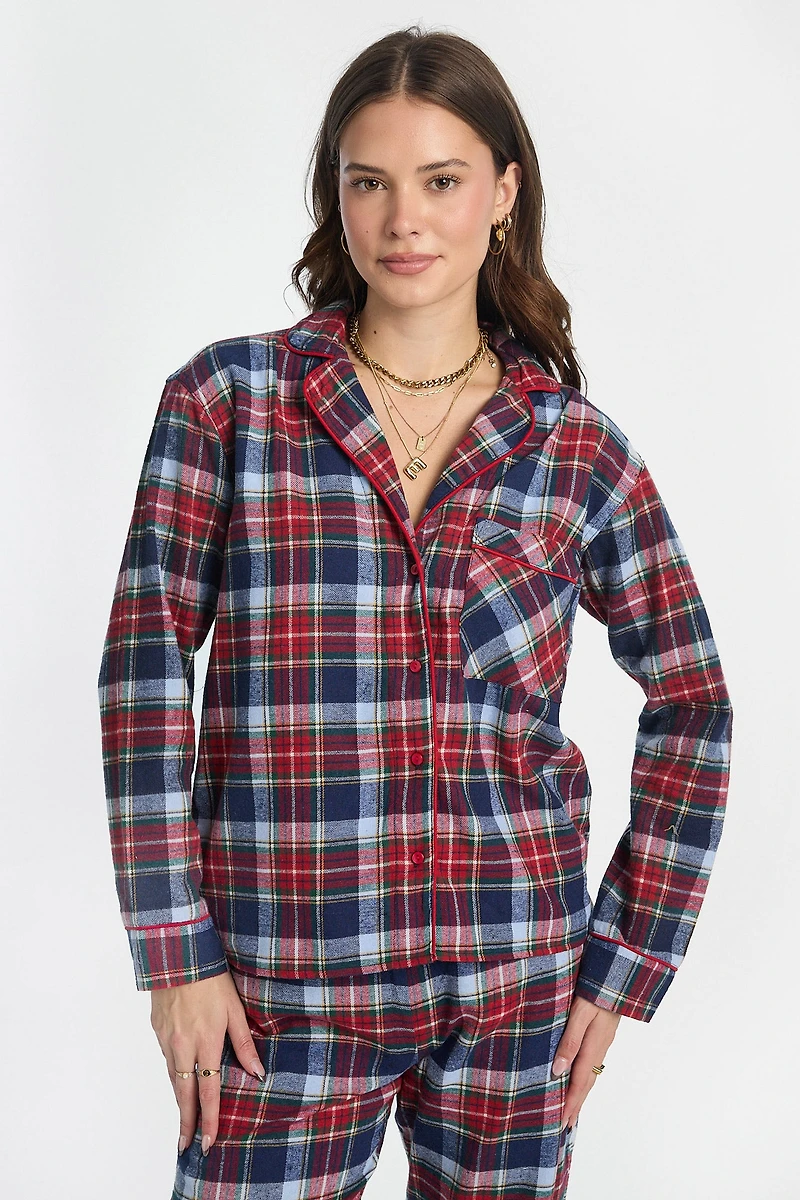 Chemise pyjama en flanelle