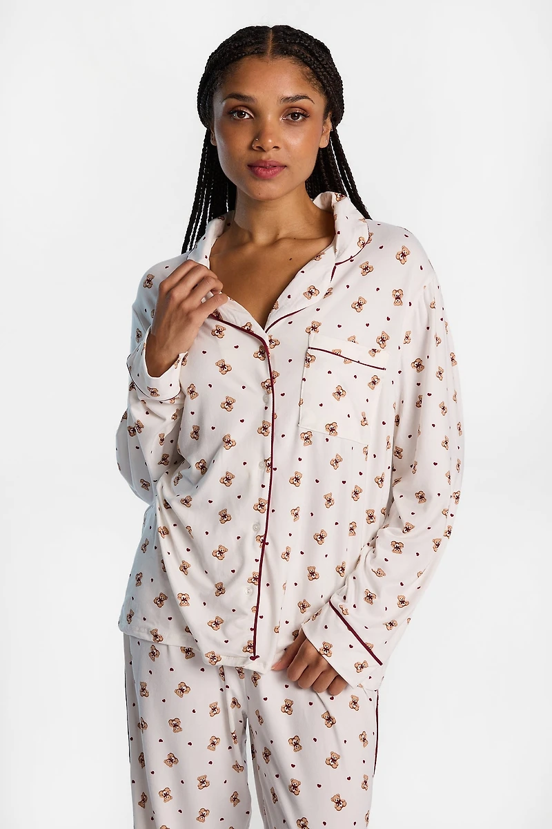 Graphic Super Soft Pajama Dad Long Sleeve Shirt & Pants 2-Piece Set
