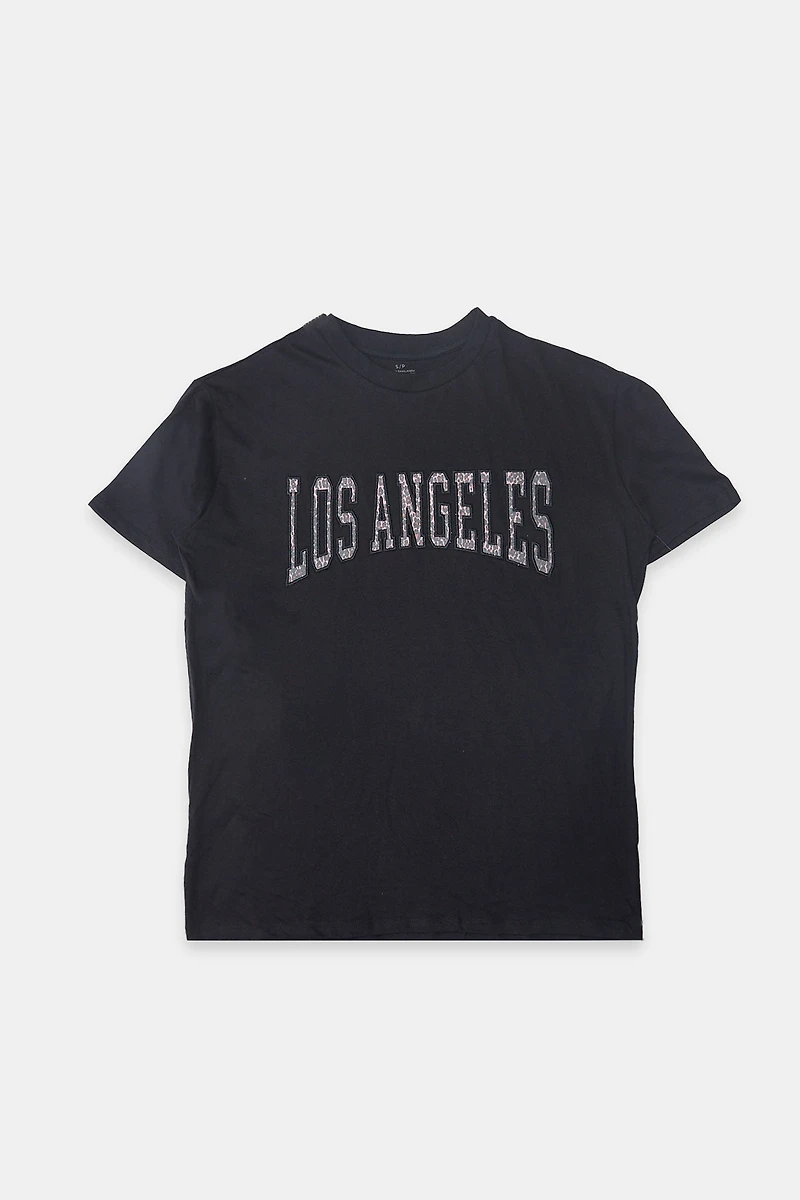Los Angeles Leopard Embroidered Graphic Boyfriend Tee