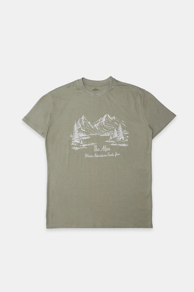 The Alps Graphic Boyfriend Tee