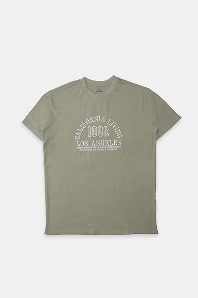 T-shirt coupe garçonne graphique brodé California Living