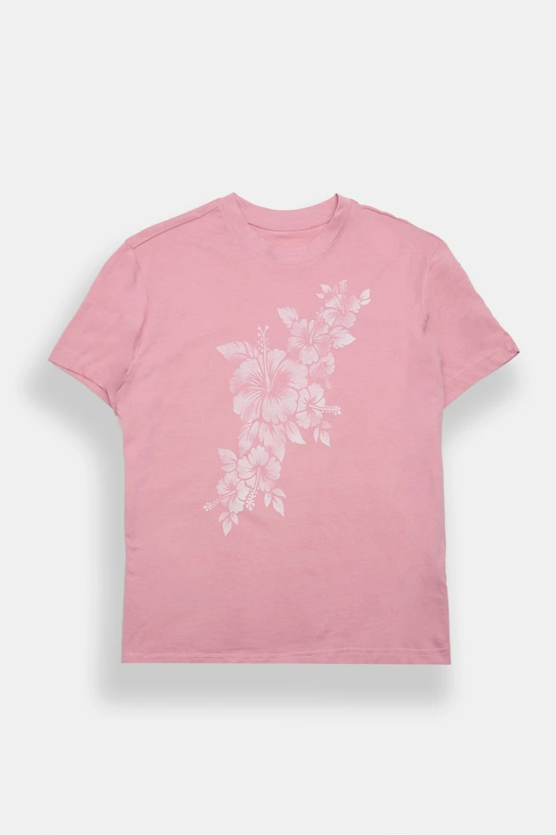 Hibiscus Graphic Boyfriend Tee