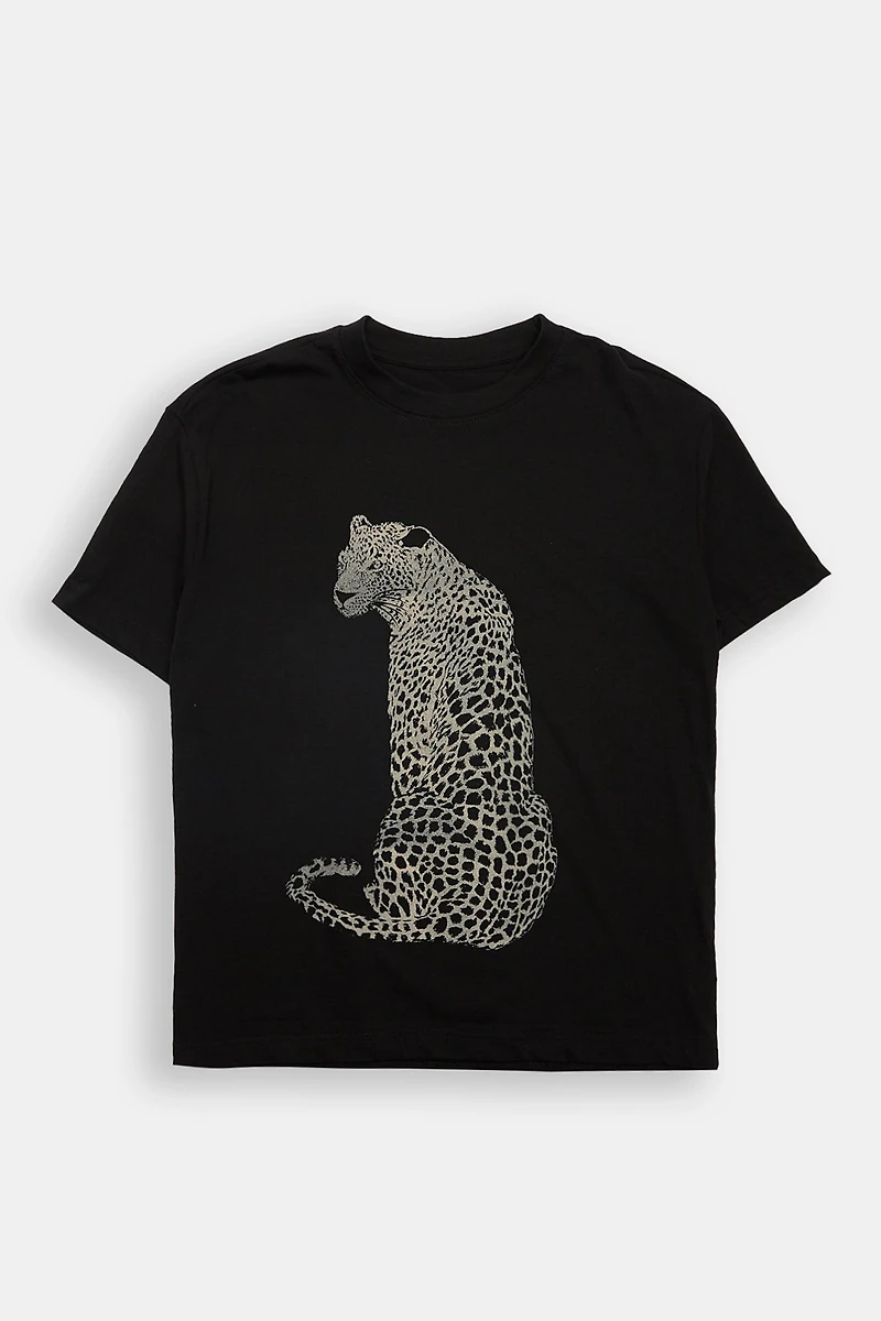 Leopard Graphic Boyfriend Tee