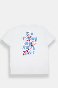 I'm Trying My Berry Best Graphic Super Soft Boyfriend Tee