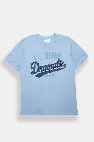 Dramatic Glitter Puff Print Graphic Classic Tee