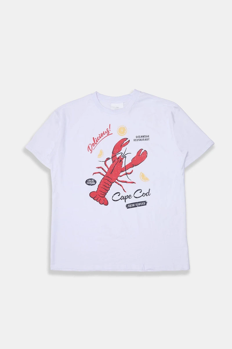 Cape Cod Lobster Graphic Boyfriend Tee