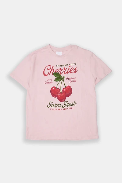 Cherries Farm Fresh Graphic Boyfriend Tee