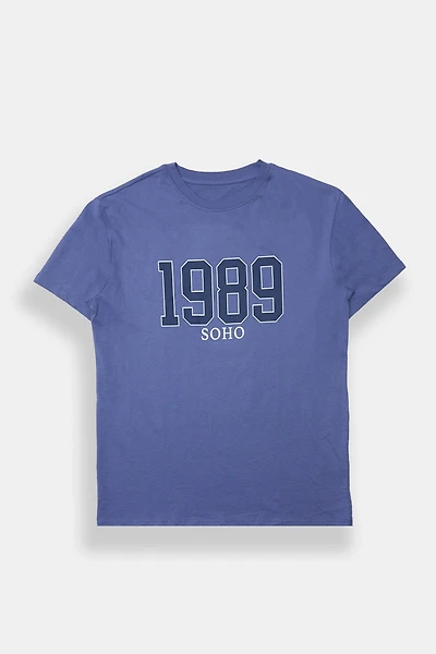T-shirt coupe garçonne imprimé Soho 1989
