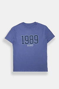 T-shirt coupe garçonne imprimé Soho 1989