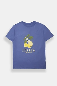 T-shirt coupe garçonne imprimé Limoncello