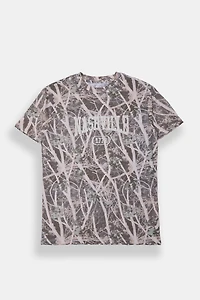 T-shirt coupe garçonne imprimé camouflage Nashville