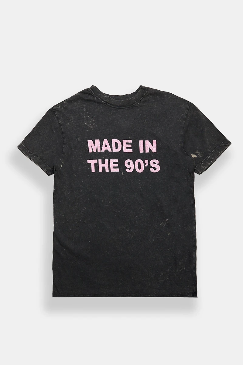 90s Graphic Acid Wash Boyfriend Tee