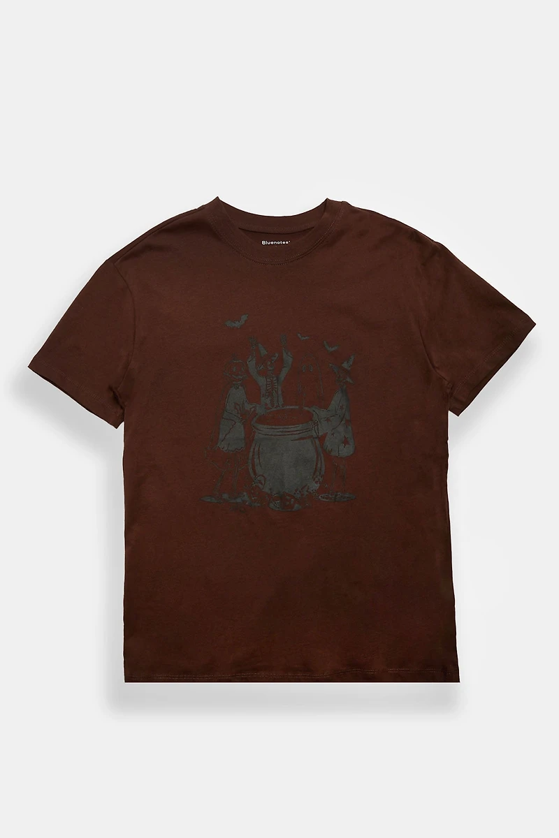 Witch Cauldron Graphic Boyfriend Tee