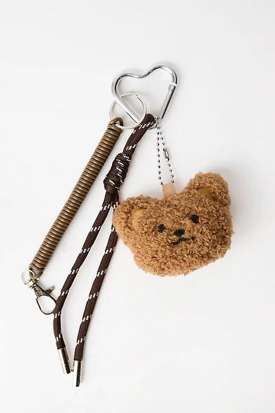 Bear Head Plush Keychain Bag Charm