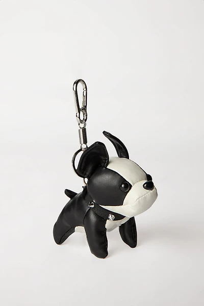 Plush Studded Dog Keychain