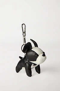 Plush Studded Dog Keychain