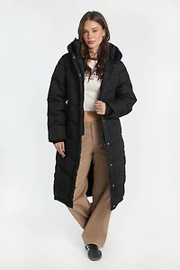 Long Hooded Puffer Jacket