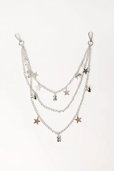 Triple-Layered Metal Star Belt Charm