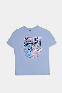 Stitch And Angel Graphic Boyfriend Tee