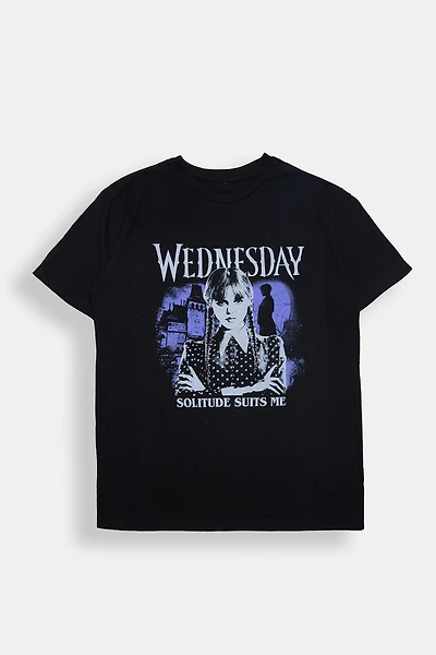 Wednesday Solitude Suits Me Graphic Boyfriend Tee