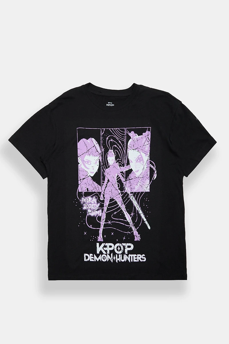 KPop Demon Hunters Mira Zoey Rumi Graphic Boyfriend Tee