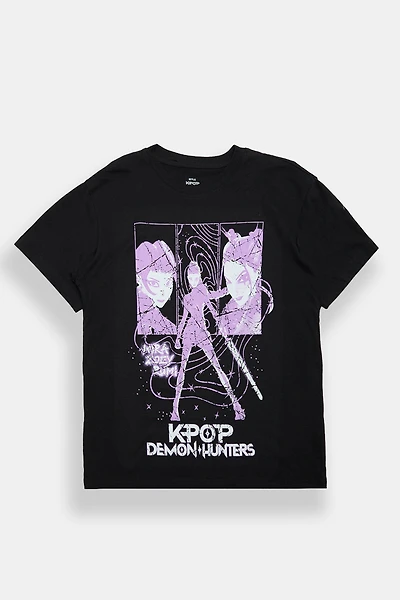 KPop Demon Hunters Mira Zoey Rumi Graphic Boyfriend Tee