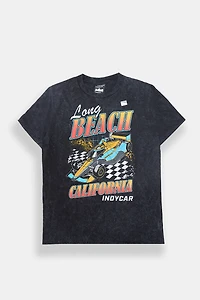 T-shirt classique imprime? graphique Indycar Long Beach California