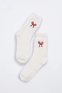 Embroidered Crew Socks