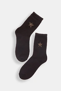 Embroidered Crew Socks