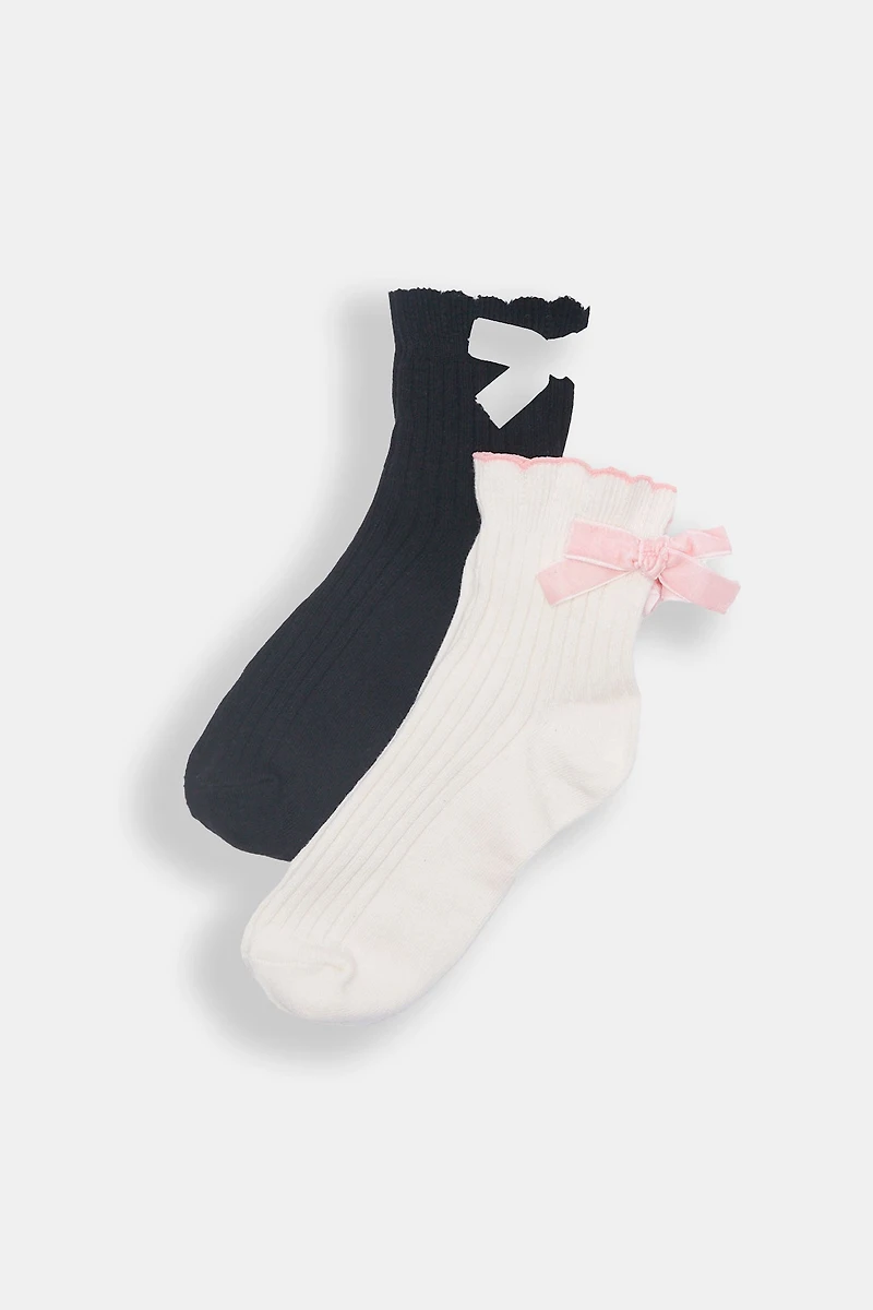 Bow Crew Socks 2-Pack