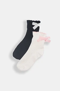 Bow Crew Socks 2-Pack