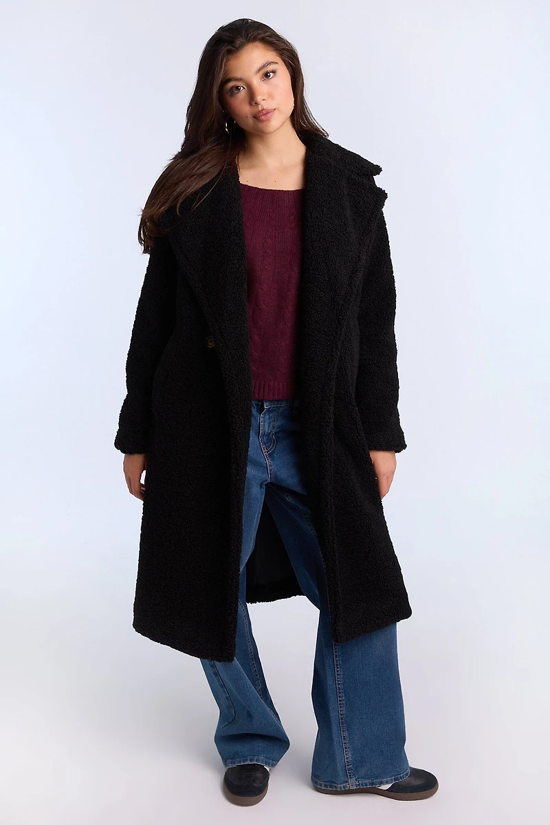 Boucle Long Teddy Coat