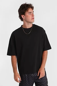 T-shirt surdimensionné à col ras du cou en tricot épais