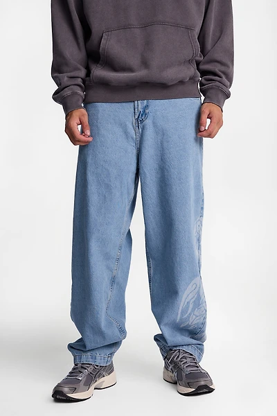 Scorpion Embroidered Skater Jeans