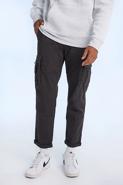 Relaxed Cargo Twill Pants